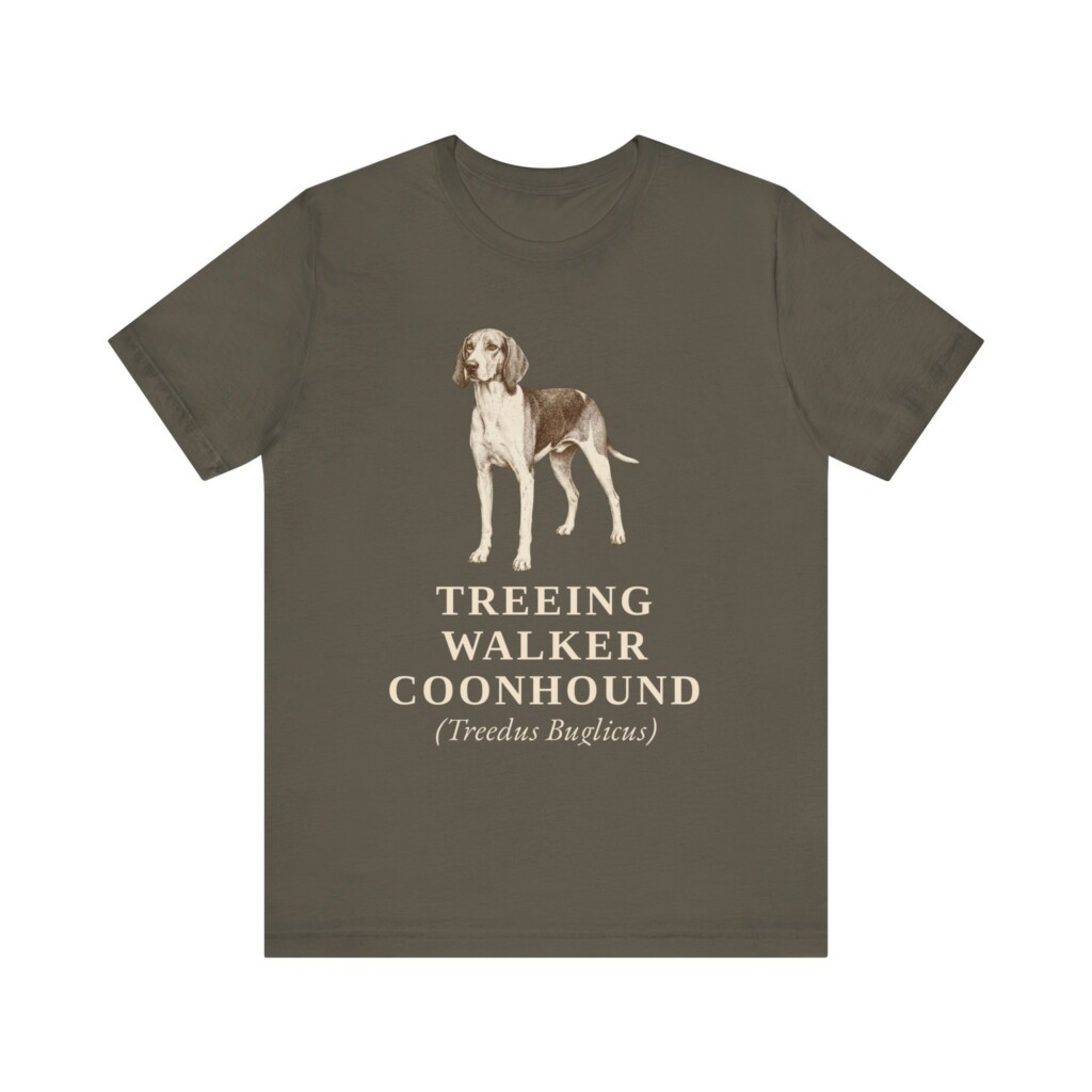 Treeing Walker Coonhound Latin Shirt, Vintage Dog Sketch Tee, Dog Latin Gift
