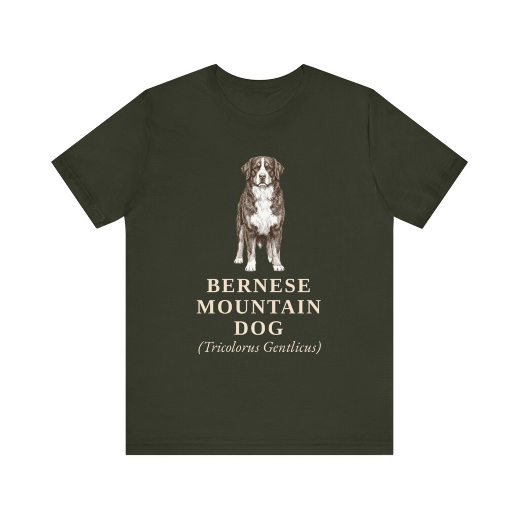 Bernese Mountain Dog Latin Shirt, Vintage Dog Sketch Tee, Dog Latin Gift