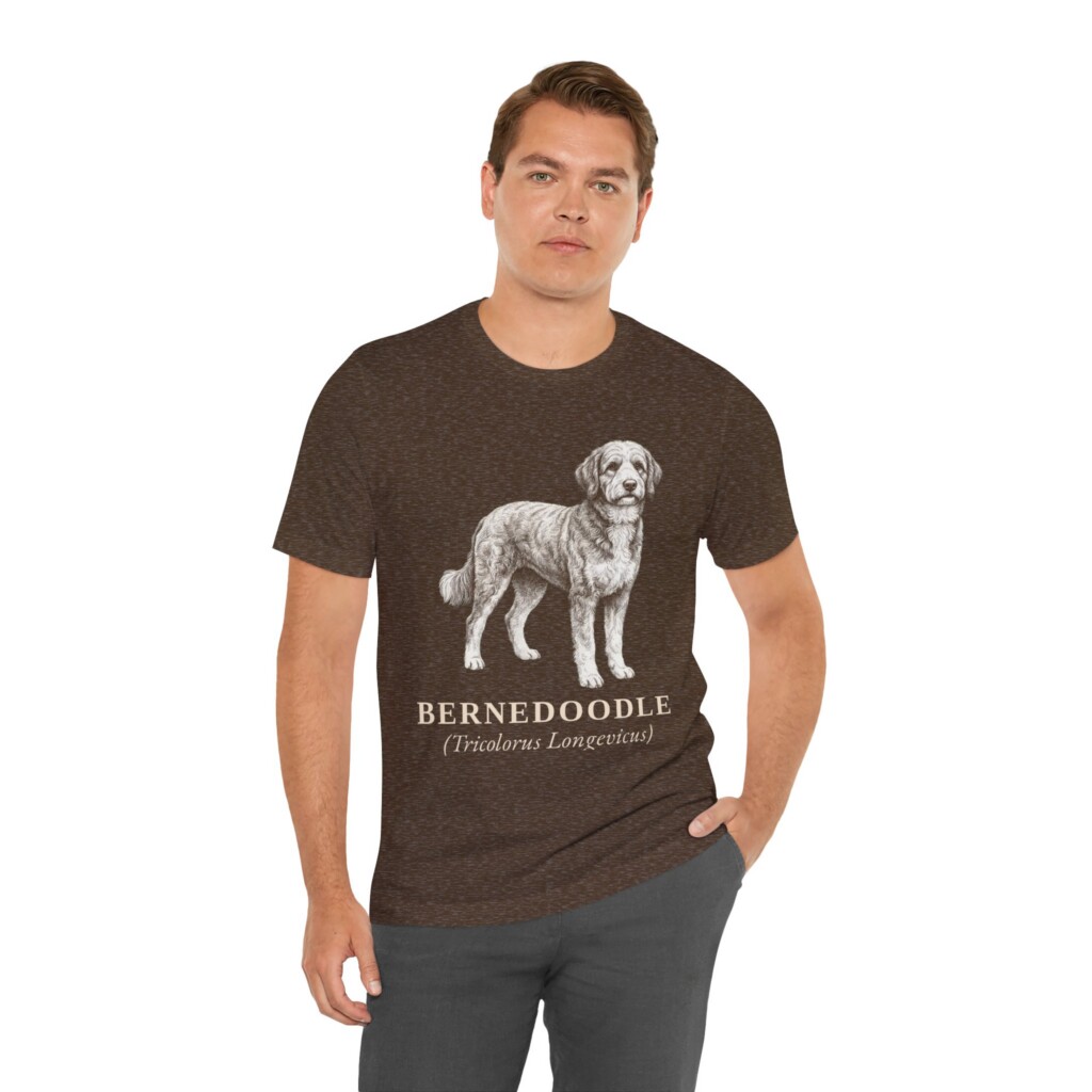 Bernedoodle Latin Shirt, Vintage Dog Sketch Tee, Dog Latin Gift