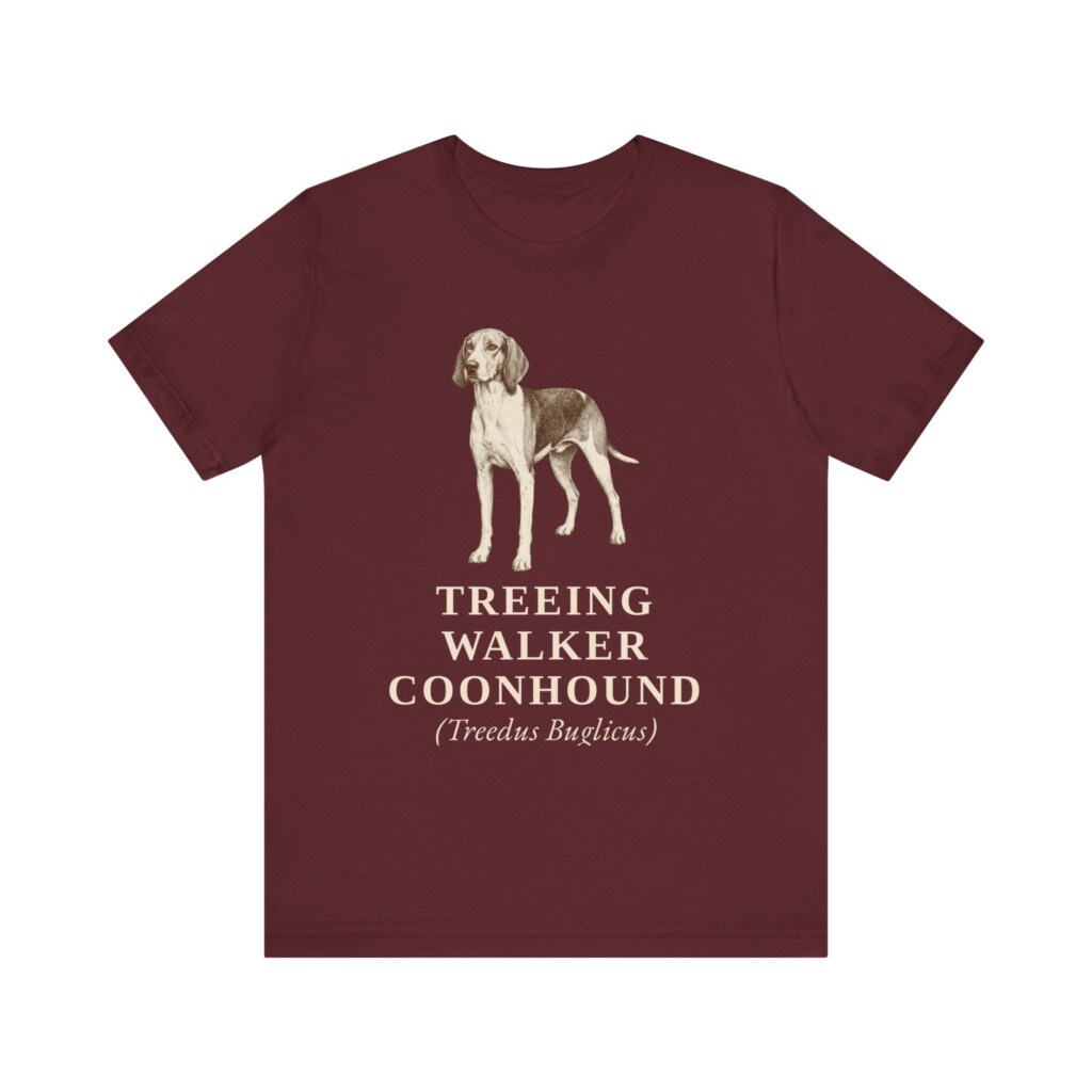 Treeing Walker Coonhound Latin Shirt, Vintage Dog Sketch Tee, Dog Latin Gift