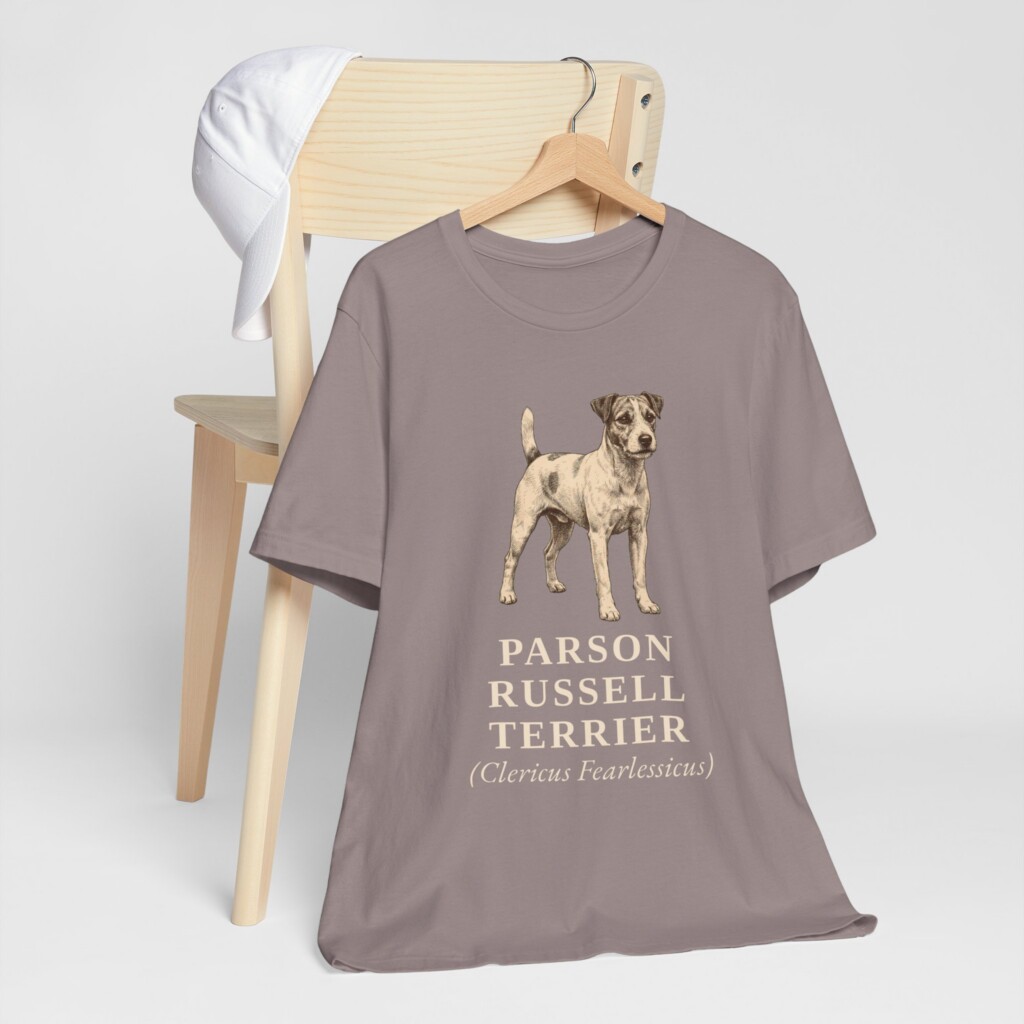 Parson Russell Terrier Latin Shirt, Vintage Dog Sketch Tee, Dog Latin Gift