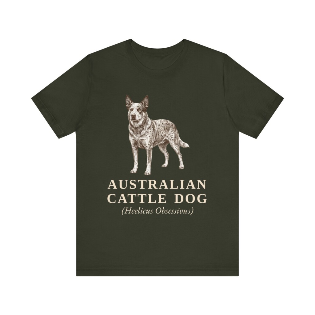 Australian Cattle Dog Latin Shirt, Vintage Dog Sketch Tee, Dog Latin Gift