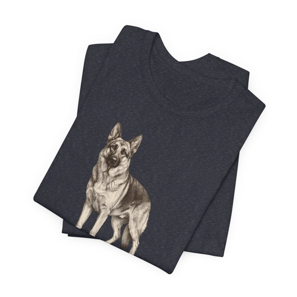 German Shepherd Latin Shirt, Vintage Dog Sketch Tee, Dog Latin Gift