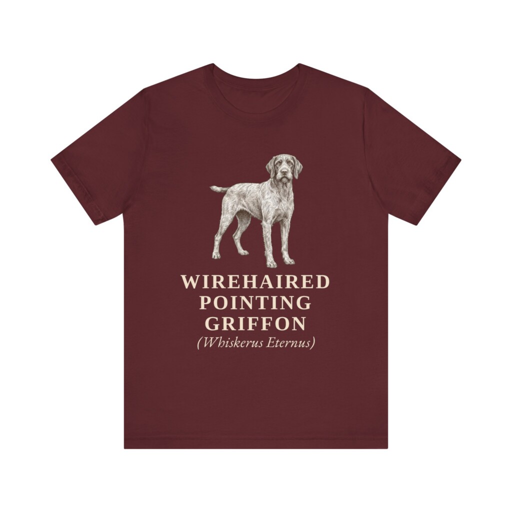 Wirehaired Pointing Griffon Latin Shirt, Vintage Dog Sketch Tee, Dog Latin Gift