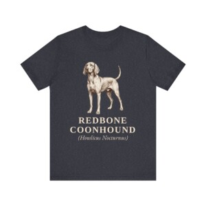 Redbone Coonhound Latin Shirt, Vintage Dog Sketch Tee, Dog Latin Gift