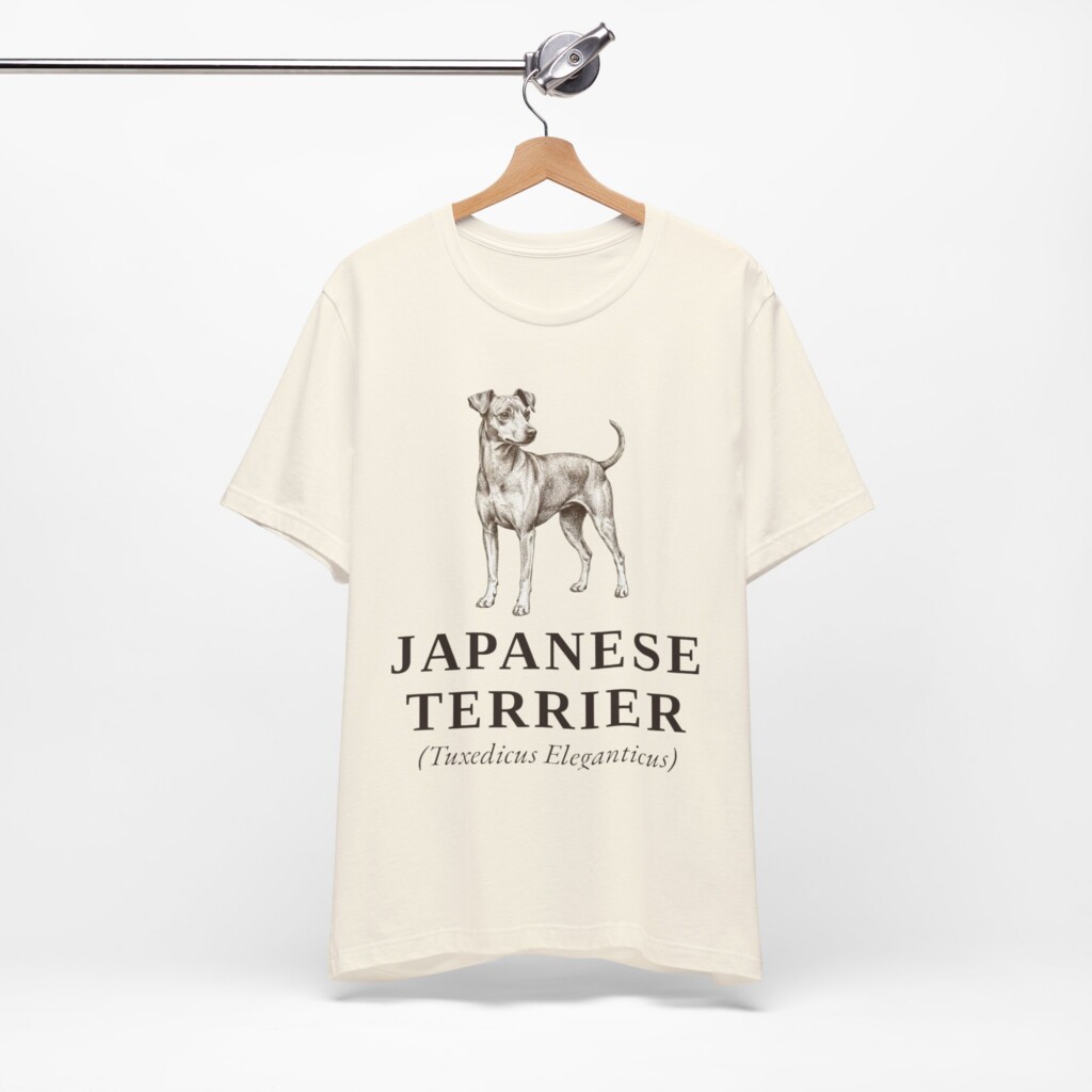 Japanese Terrier Latin Shirt, Vintage Dog Sketch Tee, Dog Latin Gift
