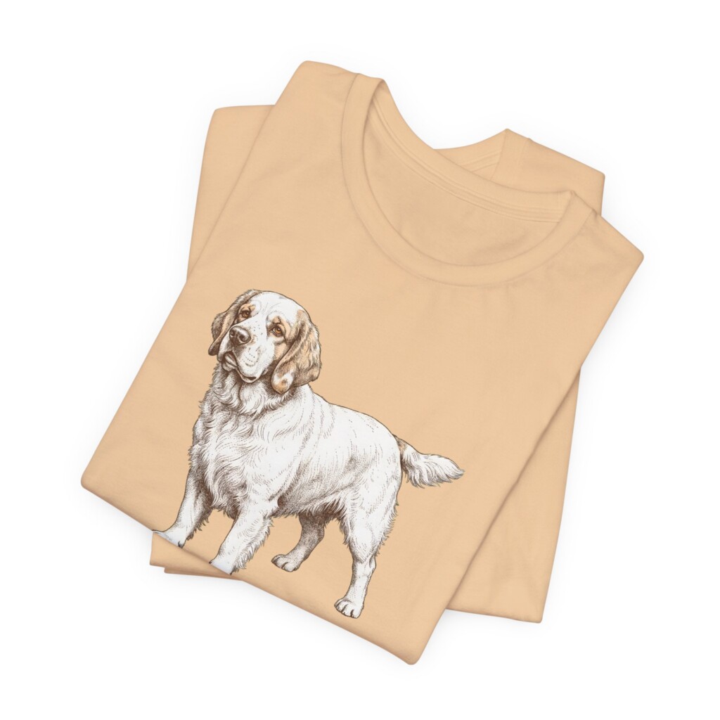 Clumber Spaniel Latin Shirt, Vintage Dog Sketch Tee, Dog Latin Gift