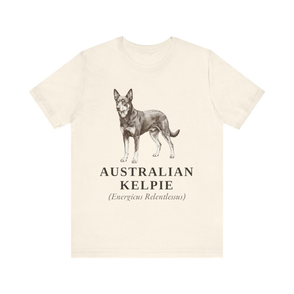 Australian Kelpie Latin Shirt, Vintage Dog Sketch Tee, Dog Latin Gift