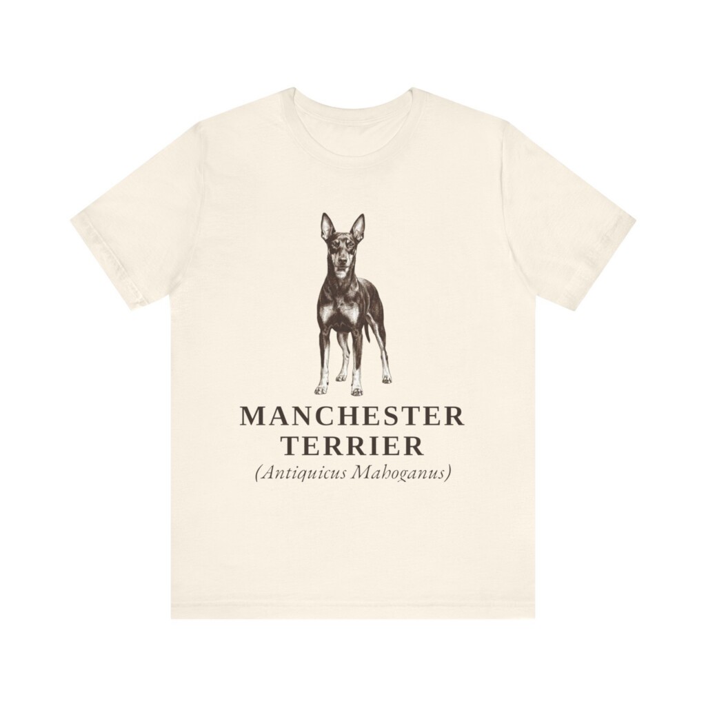 Manchester Terrier Latin Shirt, Vintage Dog Sketch Tee, Dog Latin Gift