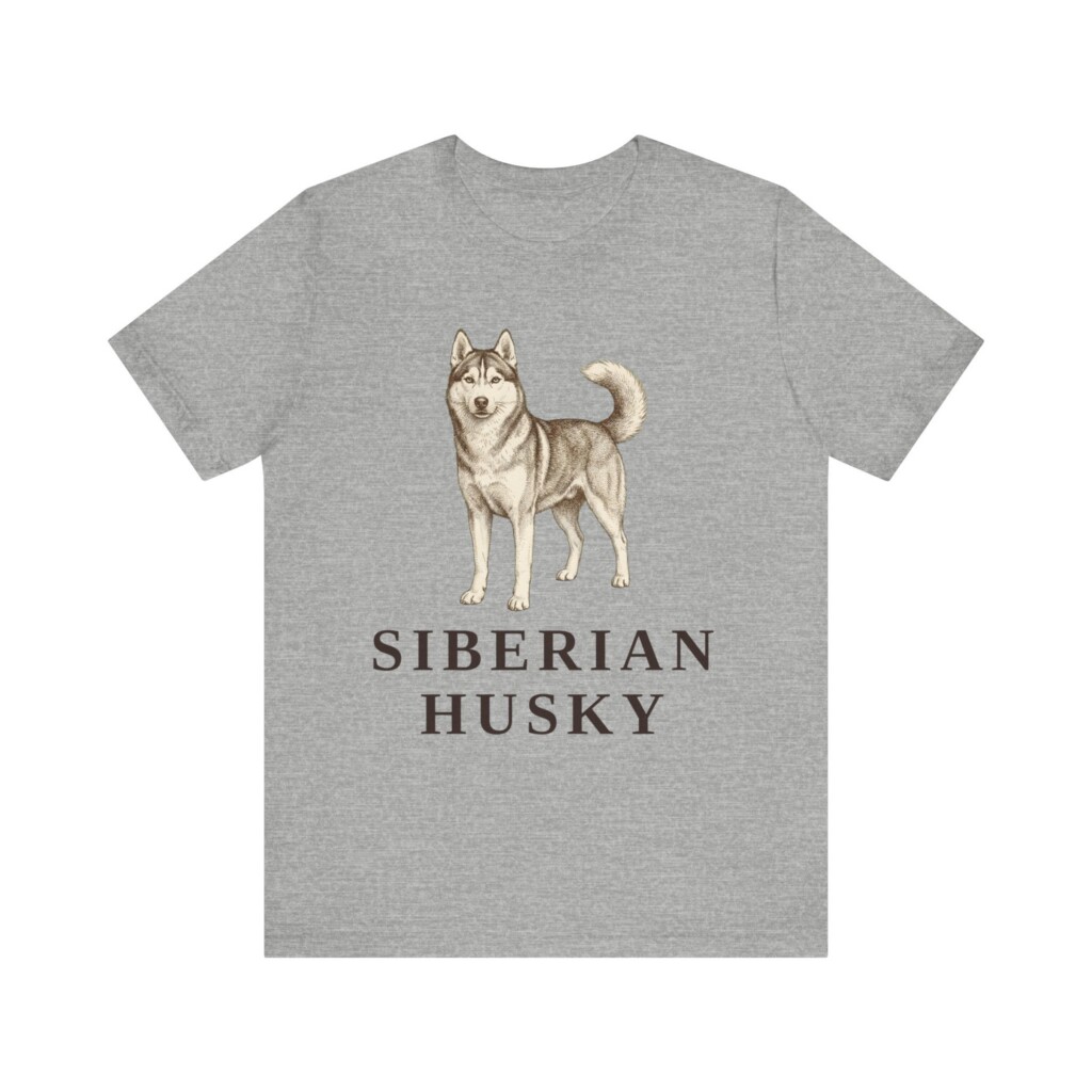 Husky Lover Shirt, Vintage Dog Sketch Tee, Dog Lover Gift