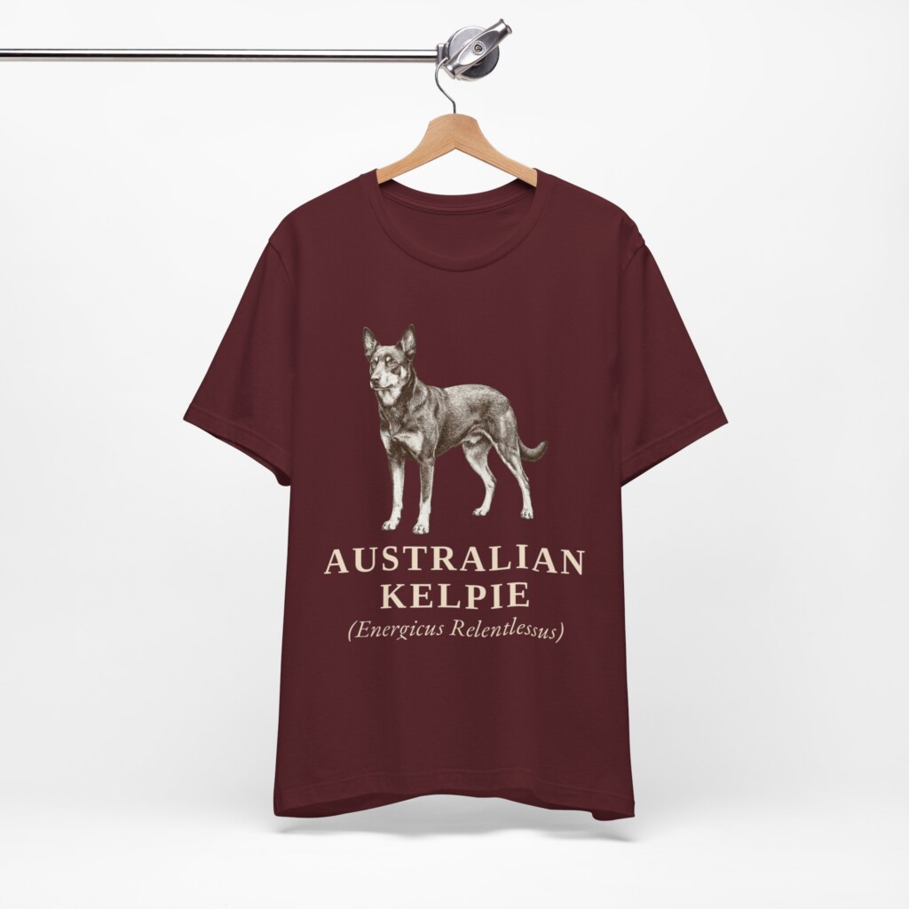 Australian Kelpie Latin Shirt, Vintage Dog Sketch Tee, Dog Latin Gift