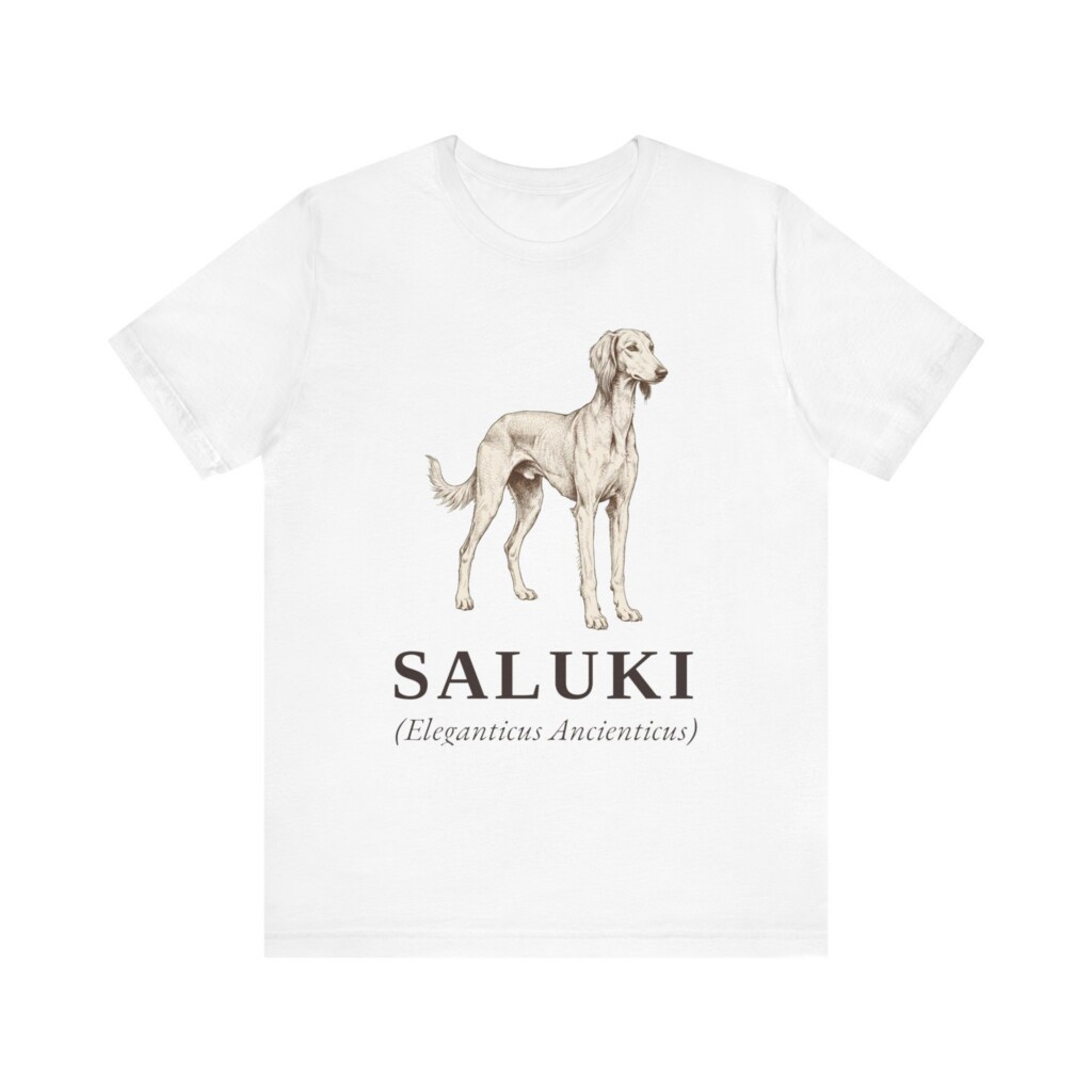 Saluki Latin Shirt, Vintage Dog Sketch Tee, Dog Latin Gift Saluki Latin Shirt, Vintage Dog Sketch Tee, Dog Latin Gift