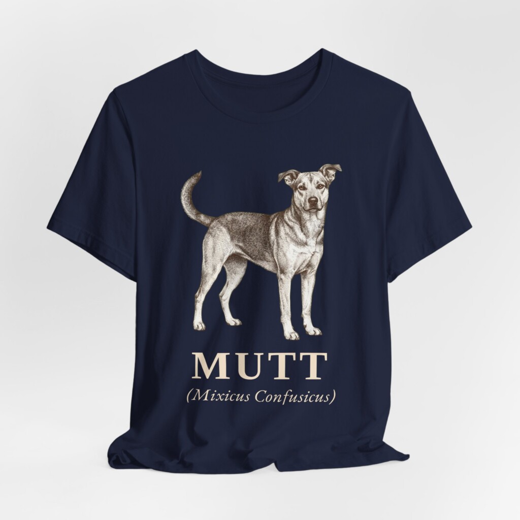 Mutt Latin Shirt, Vintage Dog Sketch Tee, Dog Latin Gift