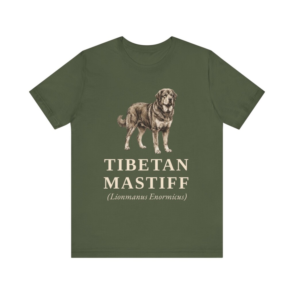 Tibetan Mastiff Latin Shirt, Vintage Dog Sketch Tee, Dog Latin Gift