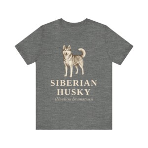 Siberian Husky Latin Shirt, Vintage Dog Sketch Tee, Dog Latin Gift
