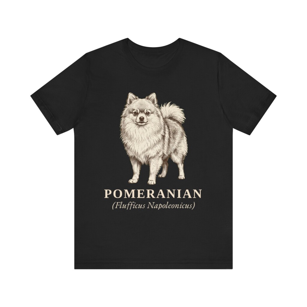 Pomeranian Latin Shirt, Vintage Dog Sketch Tee, Dog Latin Gift