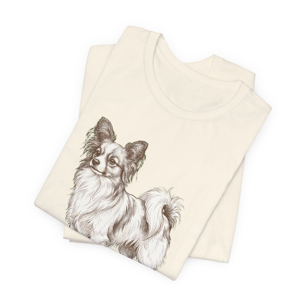 Papillon Latin Shirt, Vintage Dog Sketch Tee, Dog Latin Gift