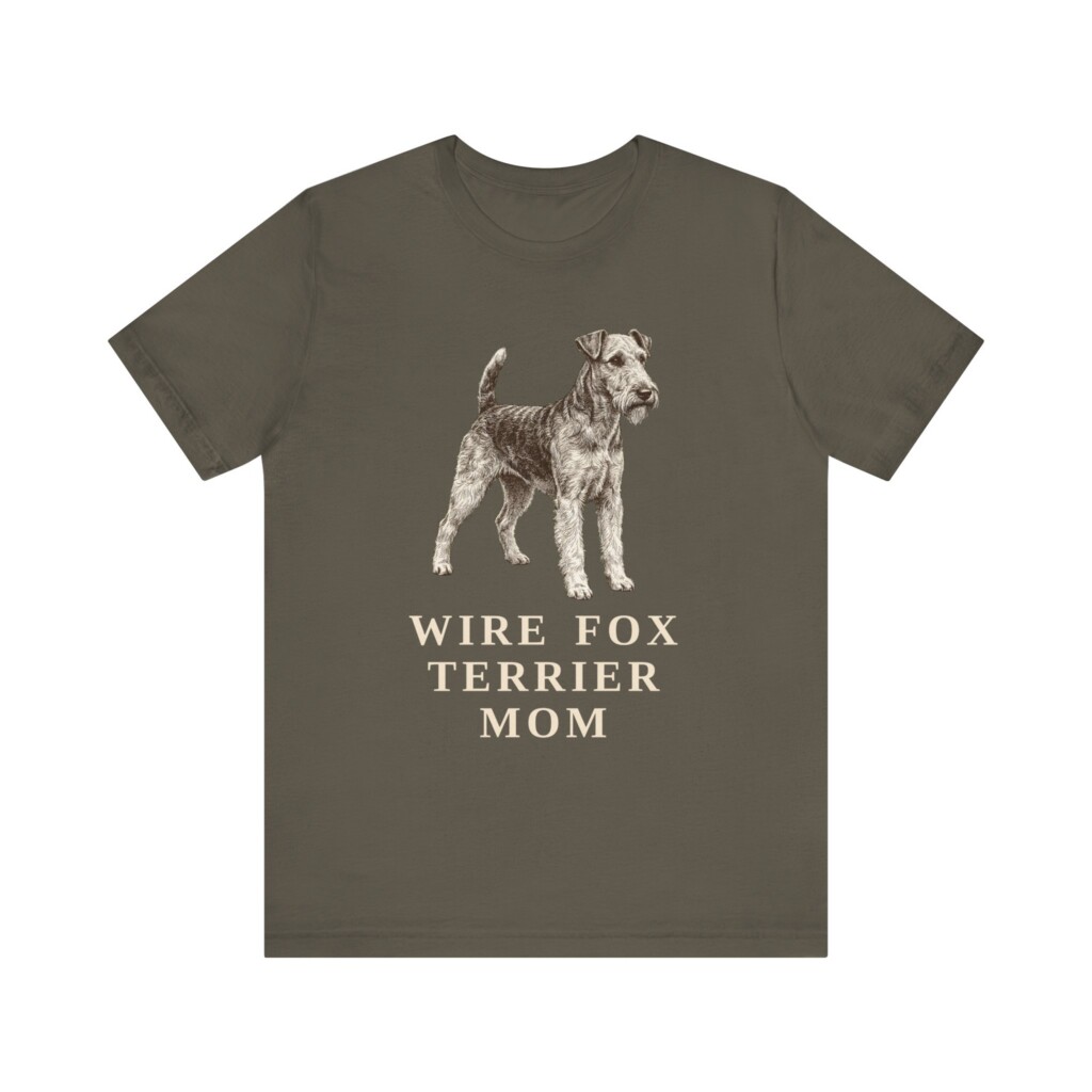 Fox Terrier (Wire) Mom Shirt, Vintage Dog Sketch Tee, Dog Mom Gift