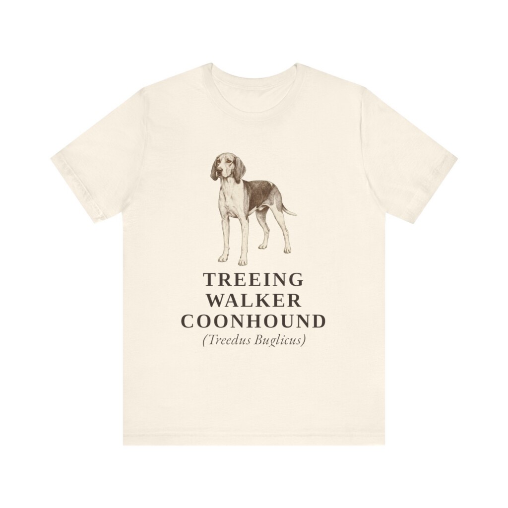 Treeing Walker Coonhound Latin Shirt, Vintage Dog Sketch Tee, Dog Latin Gift