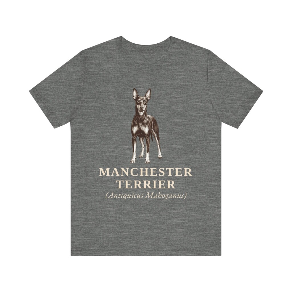 Manchester Terrier Latin Shirt, Vintage Dog Sketch Tee, Dog Latin Gift
