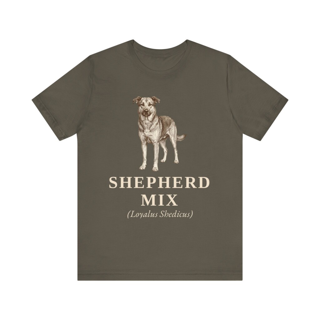 Shepherd Mix Latin Shirt, Vintage Dog Sketch Tee, Dog Latin Gift