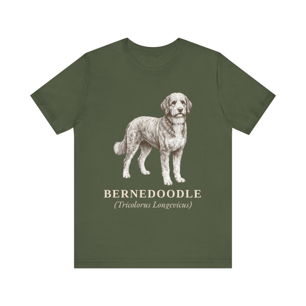 Bernedoodle Latin Shirt, Vintage Dog Sketch Tee, Dog Latin Gift