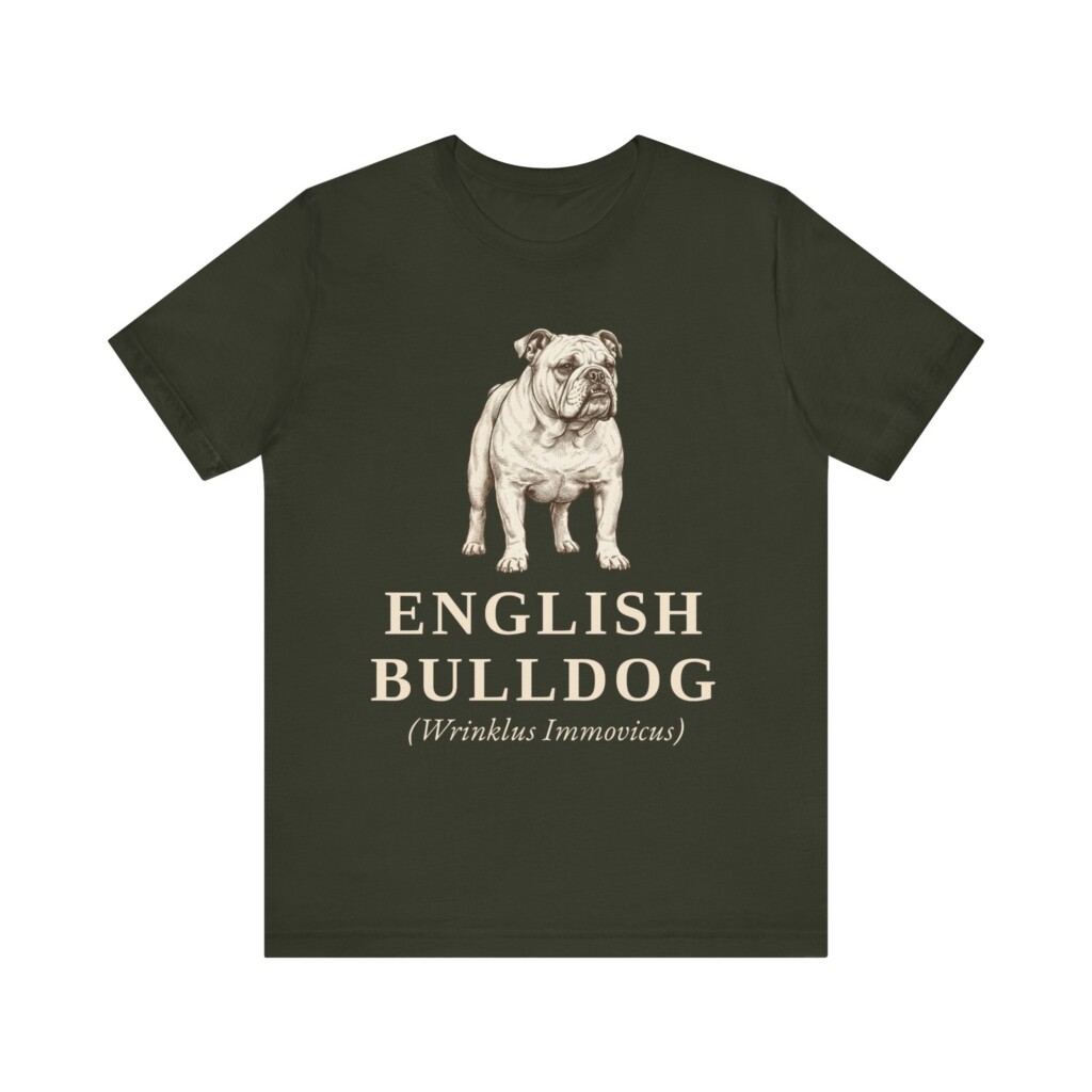English Bulldog Latin Shirt, Vintage Dog Sketch Tee, Dog Latin Gift