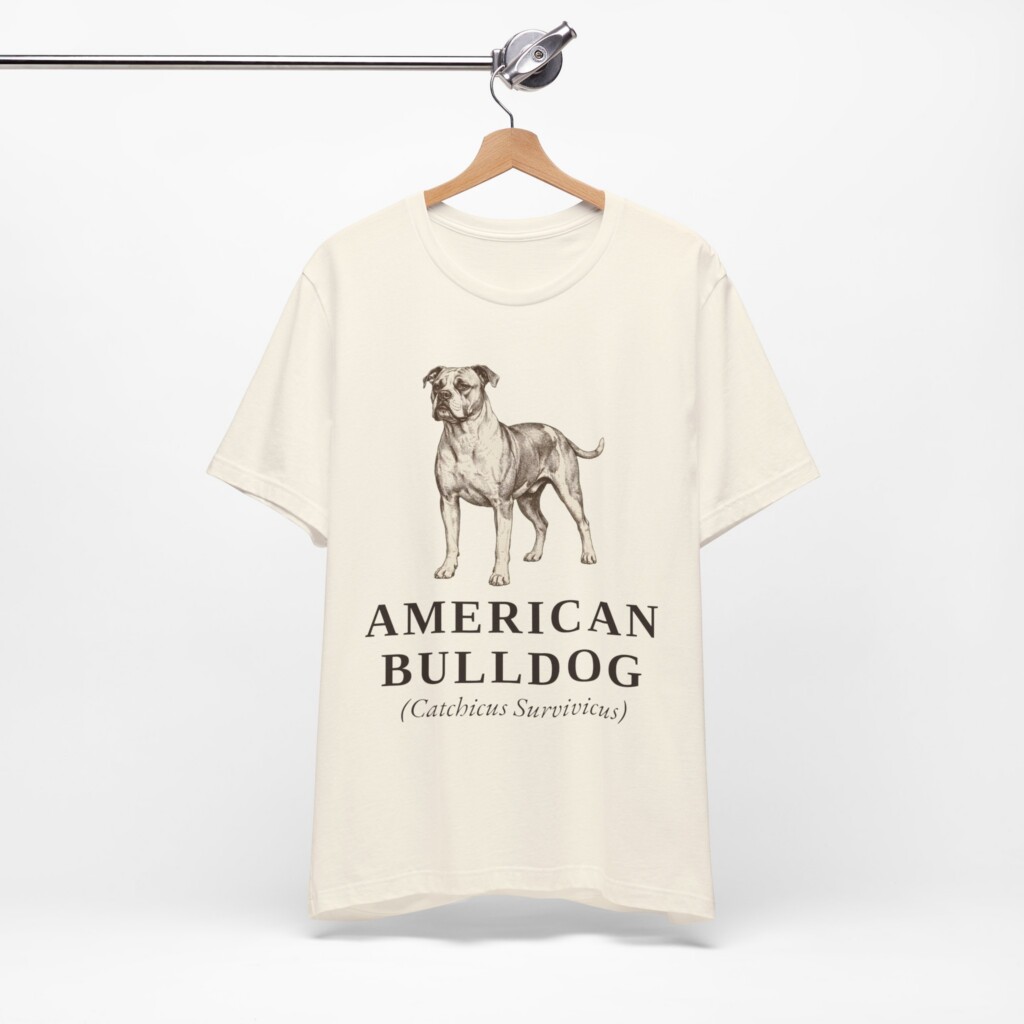 American Bulldog Latin Shirt, Vintage Dog Sketch Tee, Dog Latin Gift