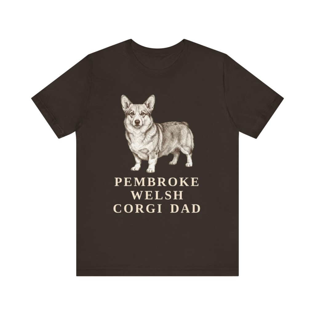 Corgi Dad Shirt, Vintage Dog Sketch Tee, Dog Dad Gift