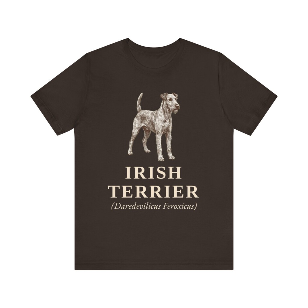 Irish Terrier Latin Shirt, Vintage Dog Sketch Tee, Dog Latin Gift