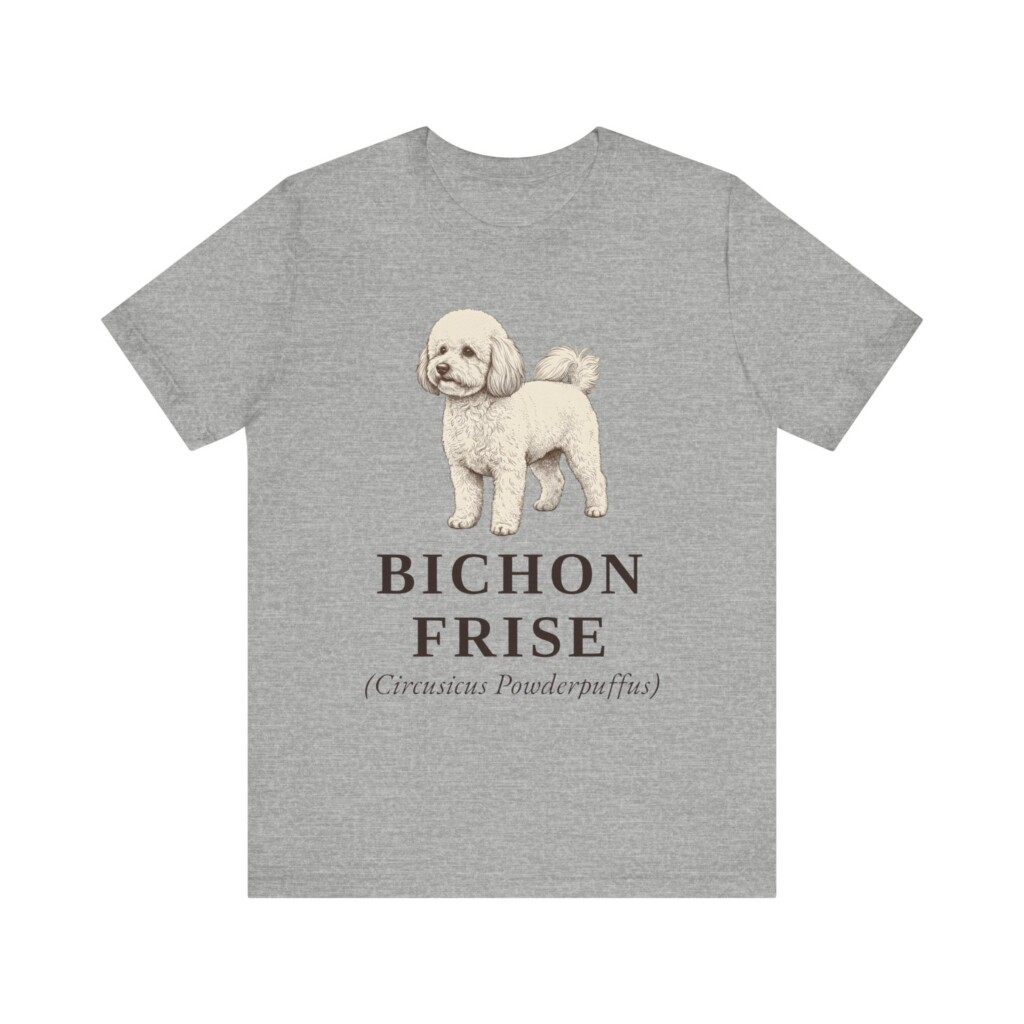Bichon Frise Latin Shirt, Vintage Dog Sketch Tee, Dog Latin Gift