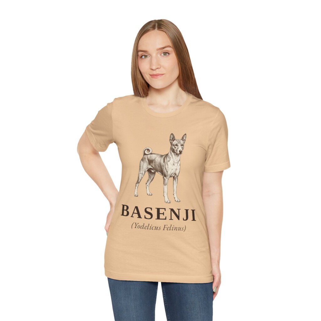 Basenji Latin Shirt, Vintage Dog Sketch Tee, Dog Latin Gift