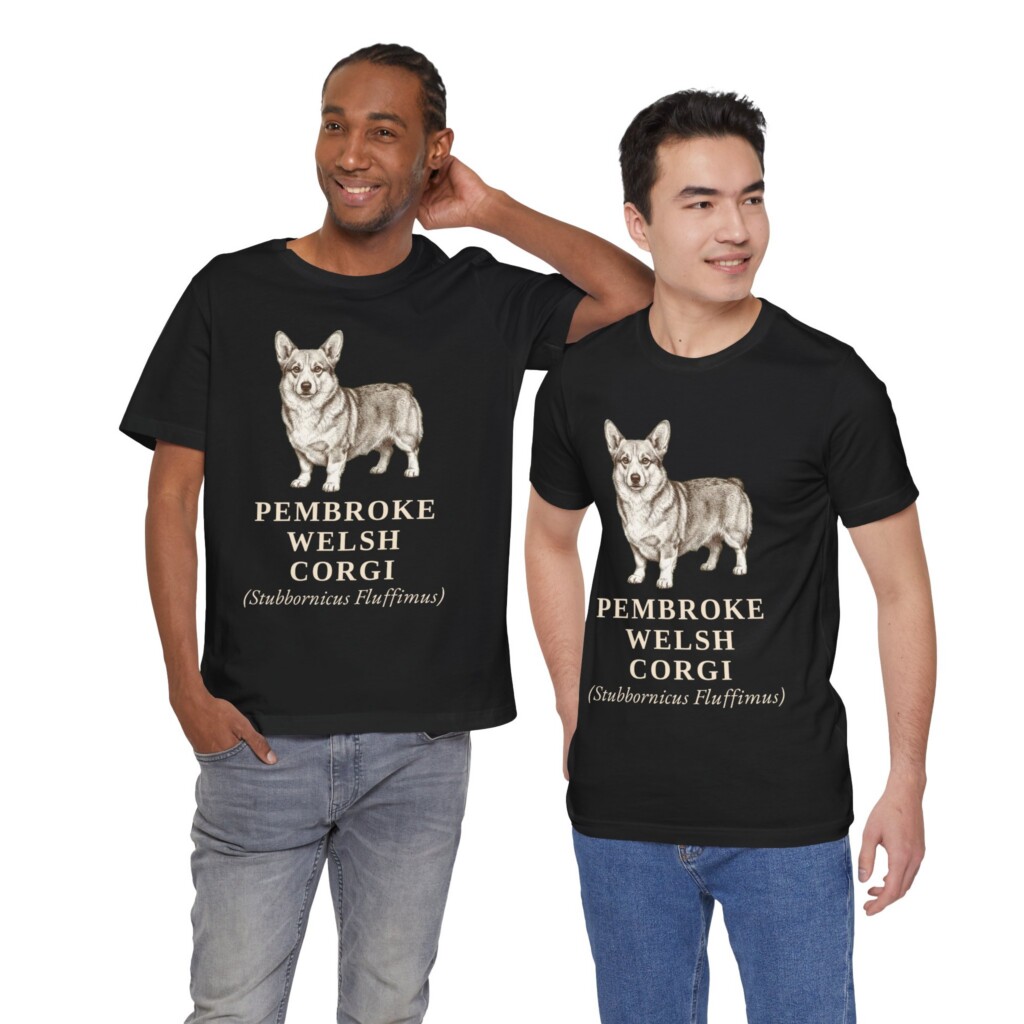 Pembroke Welsh Corgi Latin Shirt, Vintage Dog Sketch Tee, Dog Latin Gift