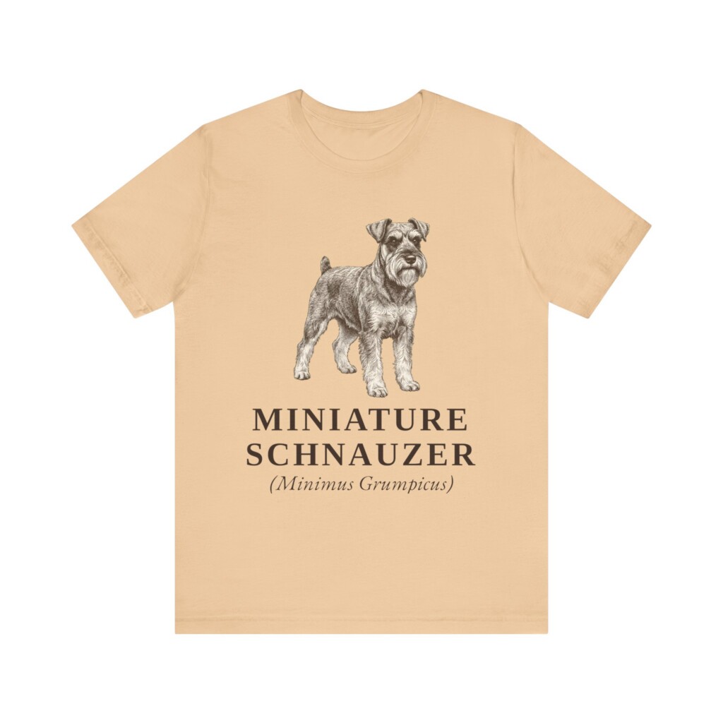 Miniature Schnauzer Latin Shirt, Vintage Dog Sketch Tee, Dog Latin Gift