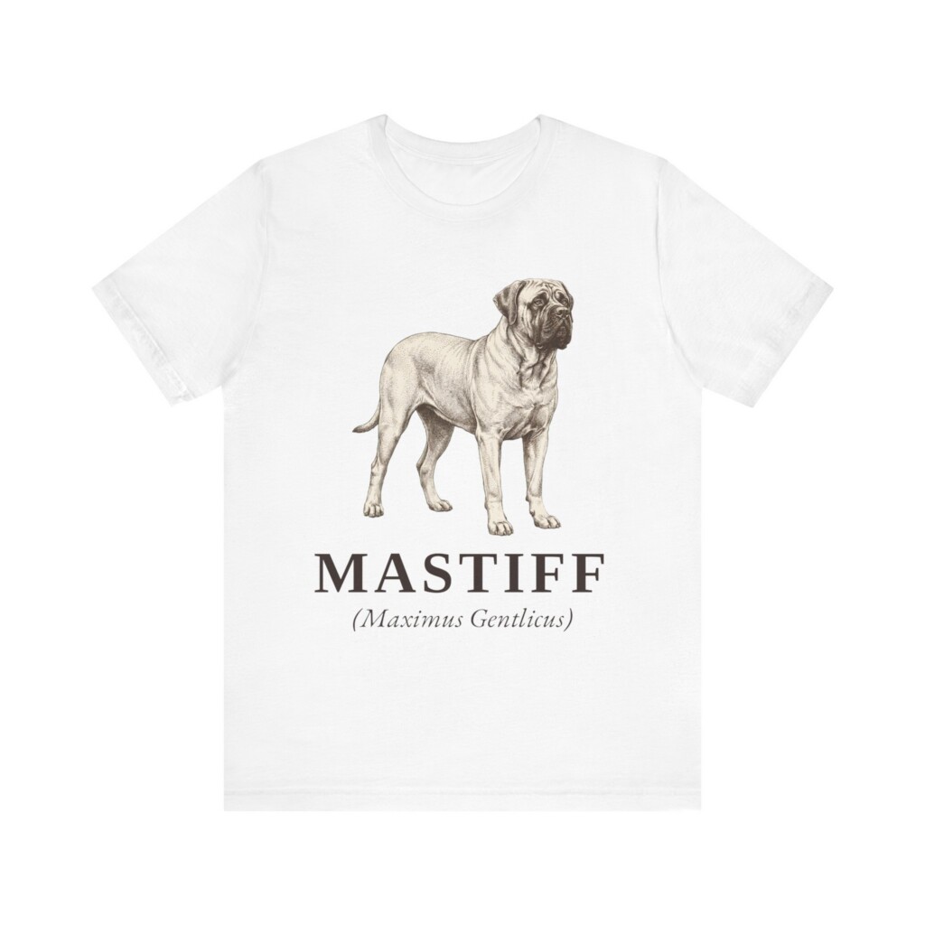 Mastiff Latin Shirt, Vintage Dog Sketch Tee, Dog Latin Gift