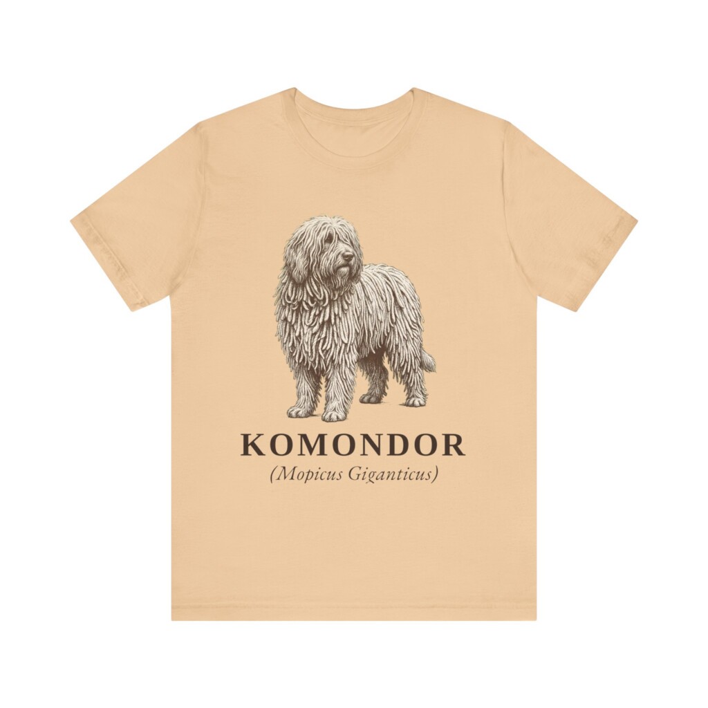 Komondor Latin Shirt, Vintage Dog Sketch Tee, Dog Latin Gift