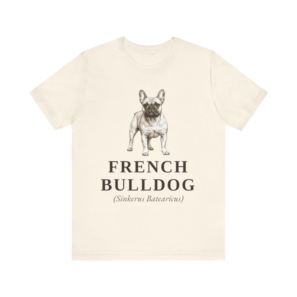 French Bulldog Latin Shirt, Vintage Dog Sketch Tee, Dog Latin Gift