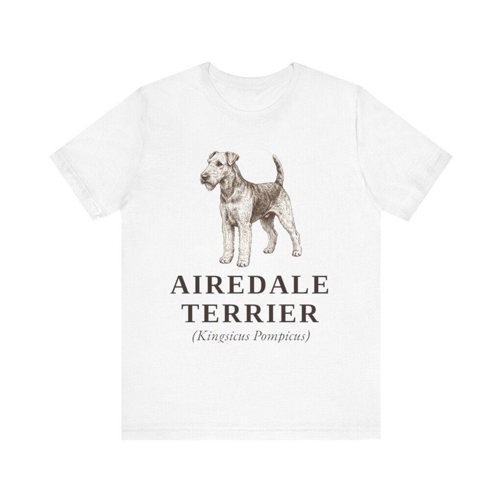Airedale Terrier Latin Shirt, Vintage Dog Sketch Tee, Dog Latin Gift