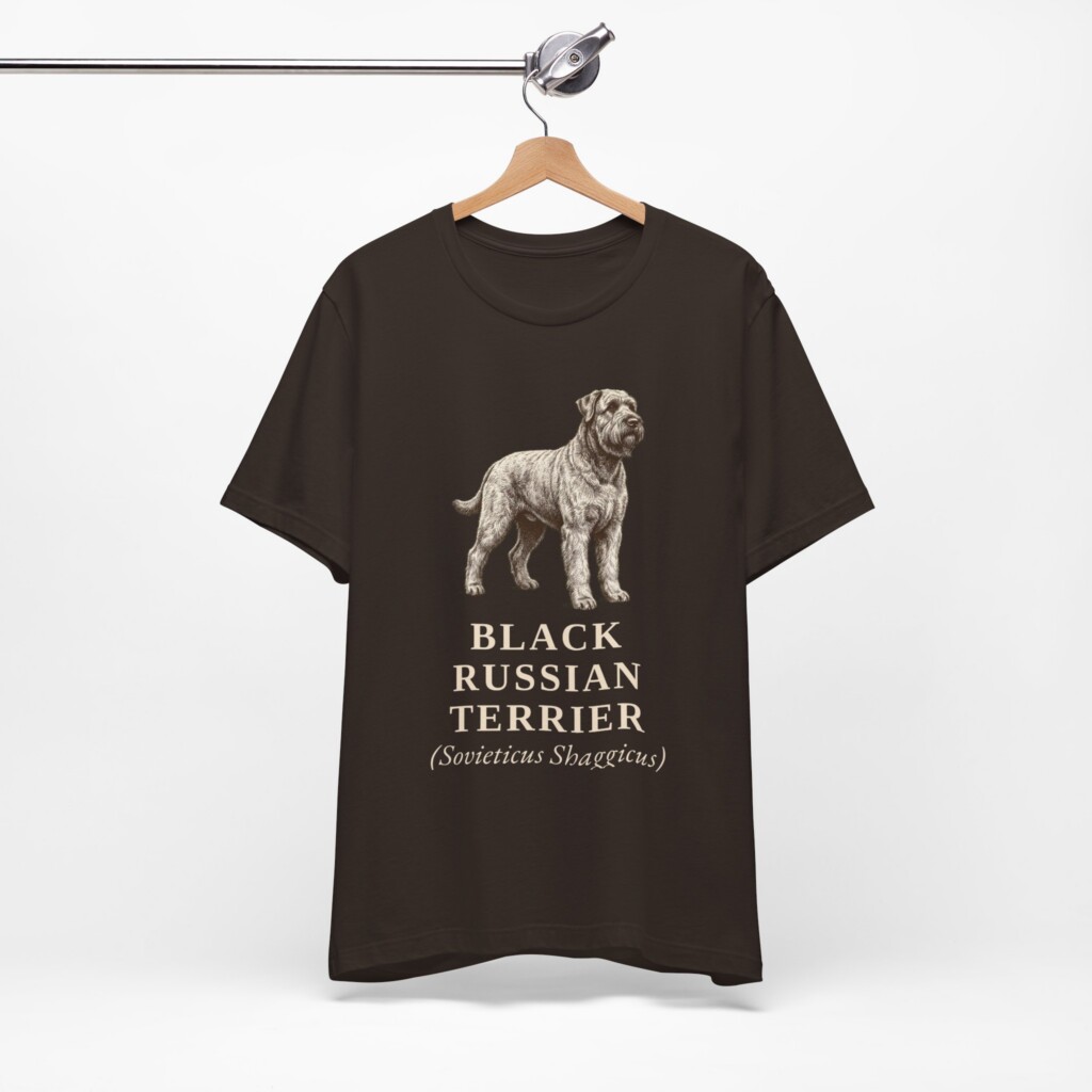 Black Russian Terrier Latin Shirt, Vintage Dog Sketch Tee, Dog Latin Gift