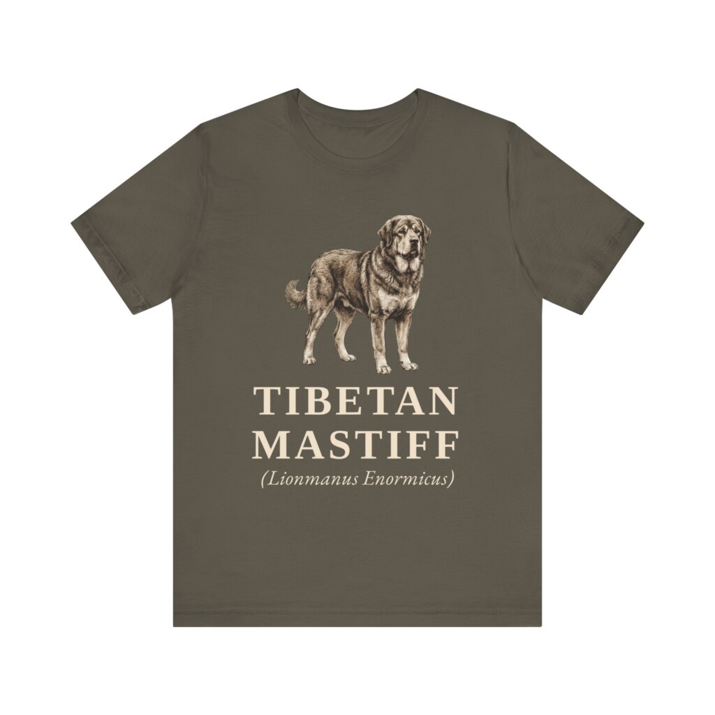 Tibetan Mastiff Latin Shirt, Vintage Dog Sketch Tee, Dog Latin Gift