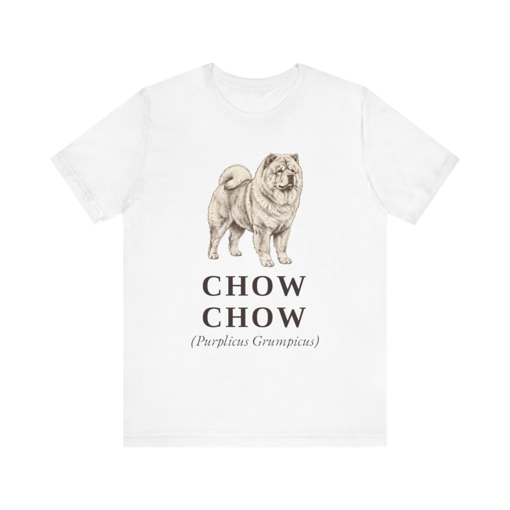 Chow Chow Latin Shirt, Vintage Dog Sketch Tee, Dog Latin Gift