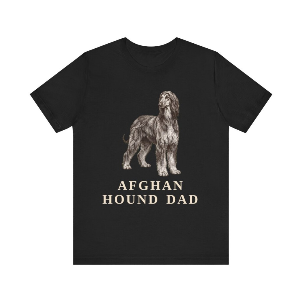 Afghan Hound Dad Shirt, Vintage Dog Sketch Tee, Dog Dad Gift Afghan Hound Dad Shirt, Vintage Dog Sketch Tee, Dog Dad Gift