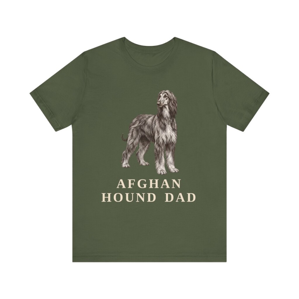 Afghan Hound Dad Shirt, Vintage Dog Sketch Tee, Dog Dad Gift Afghan Hound Dad Shirt, Vintage Dog Sketch Tee, Dog Dad Gift