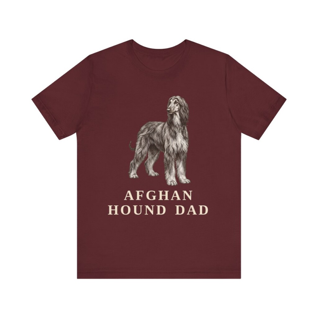 Afghan Hound Dad Shirt, Vintage Dog Sketch Tee, Dog Dad Gift Afghan Hound Dad Shirt, Vintage Dog Sketch Tee, Dog Dad Gift