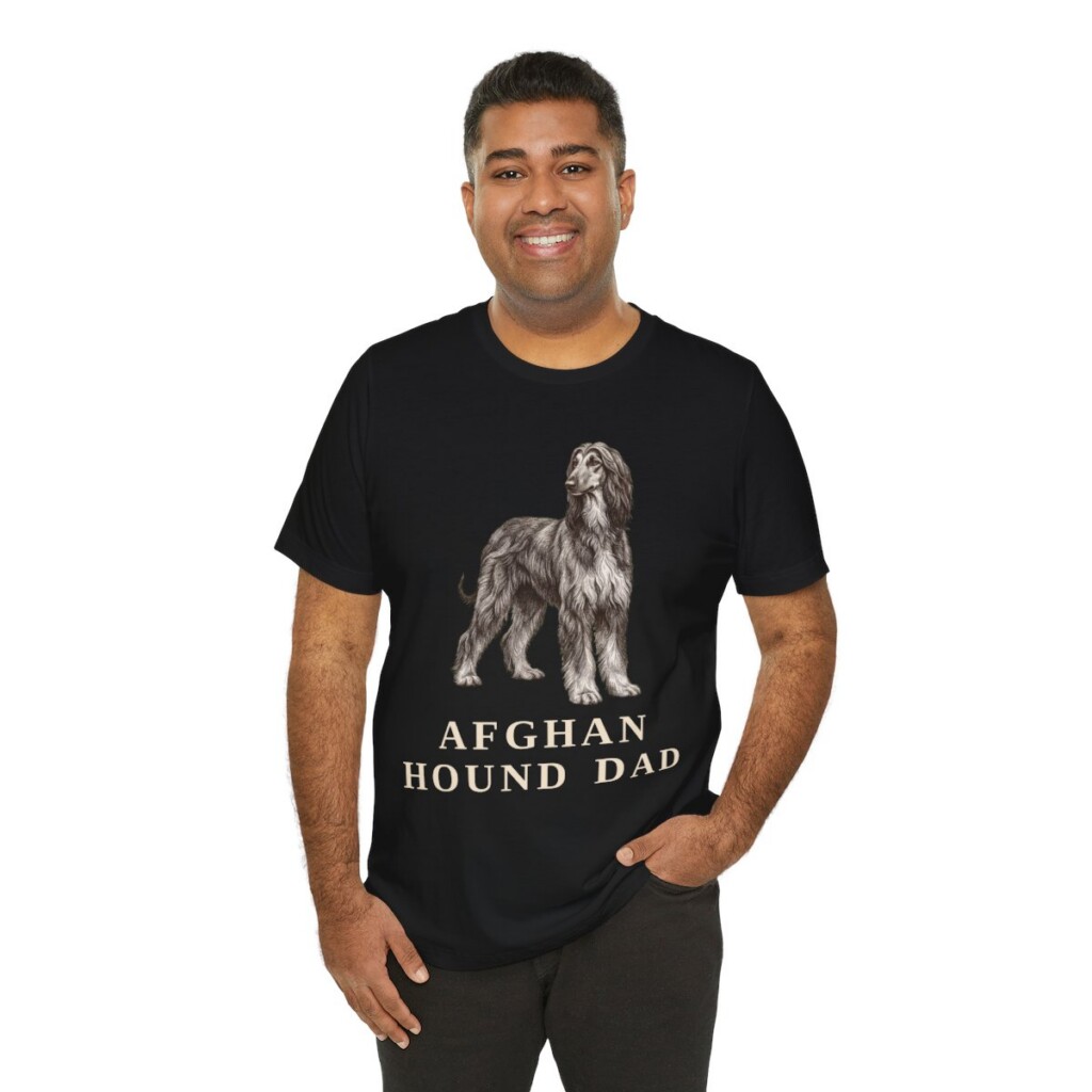 Afghan Hound Dad Shirt, Vintage Dog Sketch Tee, Dog Dad Gift Afghan Hound Dad Shirt, Vintage Dog Sketch Tee, Dog Dad Gift