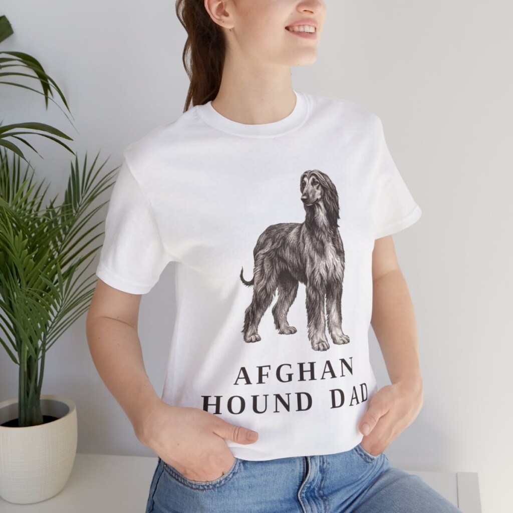 Afghan Hound Dad Shirt, Vintage Dog Sketch Tee, Dog Dad Gift Afghan Hound Dad Shirt, Vintage Dog Sketch Tee, Dog Dad Gift