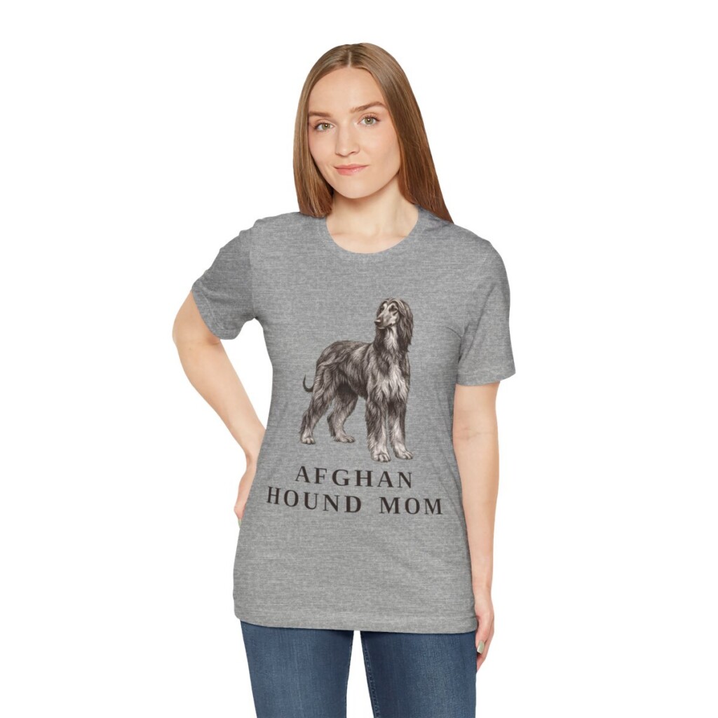 Afghan Hound Mom Shirt, Vintage Dog Sketch Tee, Dog Mom Gift