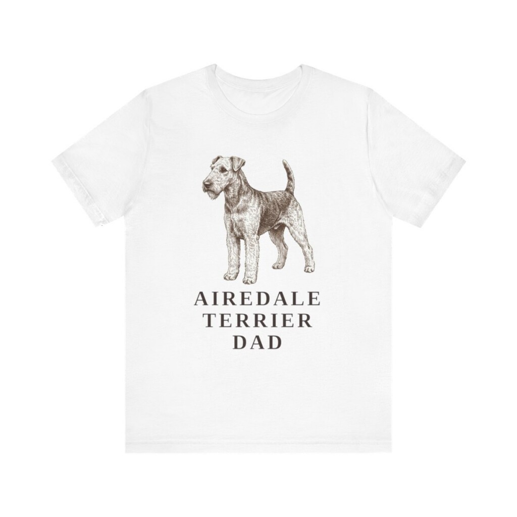 Airedale Terrier Dad Shirt, Vintage Dog Sketch Tee, Dog Dad Gift