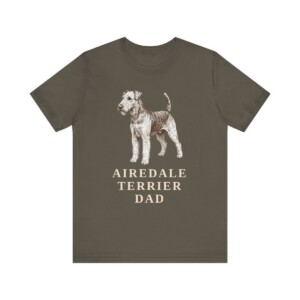 Airedale Terrier Dad Shirt, Vintage Dog Sketch Tee, Dog Dad Gift