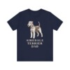 Airedale Terrier Dad Shirt, Vintage Dog Sketch Tee, Dog Dad Gift